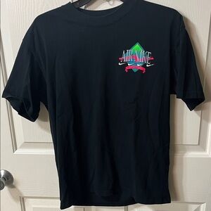 Nike Men's Black Tee with Colorful Logo
